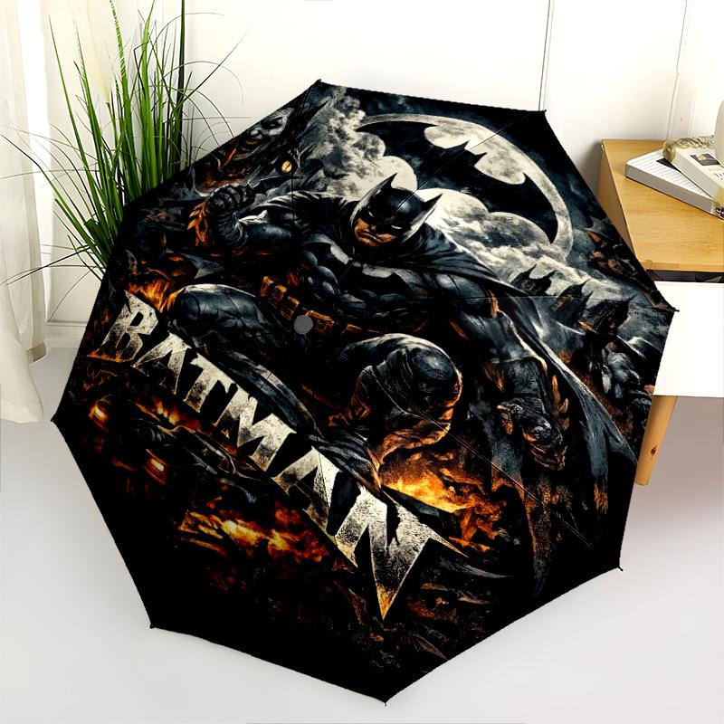 

7pc Batman pattern Umbrella Portable Folding Umbrella Iron Frame Hole Bone Structure Outdoor Home Umbrella разноцветный