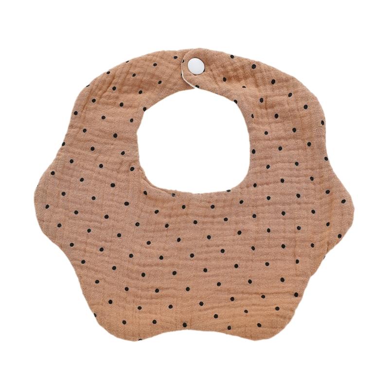 Floral Feeding Bib Baby Burp Cloth Bib for 0-18Month Infant Gender Neutral Gauze Cotton Teether Drooling Bib for Newborn