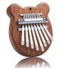 8 Key Mini Kalimba Thumb Piano, Portable Solid Wood Finger Piano for Beginners | Pocket-Sized Musical Instrument Gift with Case