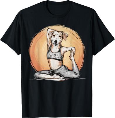 Lustiges Hundeyoga Meditation süßer Hundeyoga Tiere Liebhaber Männer Frauen Kinder T-Shirt