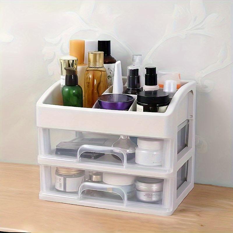 Makeup Organizer Plastic Storage Box Stylish Display Case Countertop Cosmetics Drawer Shelf Jewelry Desktop Finishing Dresser
