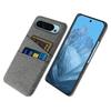 For Google Pixel 9/Pixel 9 Pro Phone Case 2 Card Holders Cloth Texture Back Cover