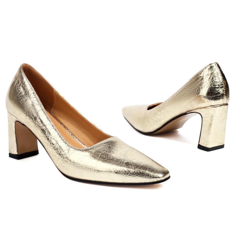 Luxury Medium Heels Pumps Shoes Woman Elegant Gold Silver Pink 2024 New Trends Party Office Wedding Shoes Female Dress Pumps