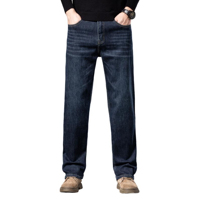 Jeans are trendy and versatile, fashionable denim trousers for autumn, new style, loose, straight, comfortable and soft