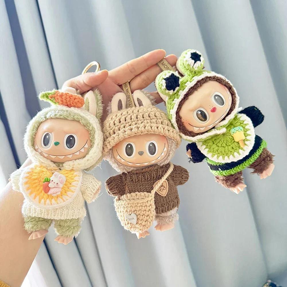 17cm Mini Plush Doll'S Clothes Outfit Accessories For Korea Kpop Exo Labubu Idol V1 V2 Sweater Headband Set Clothing Gift