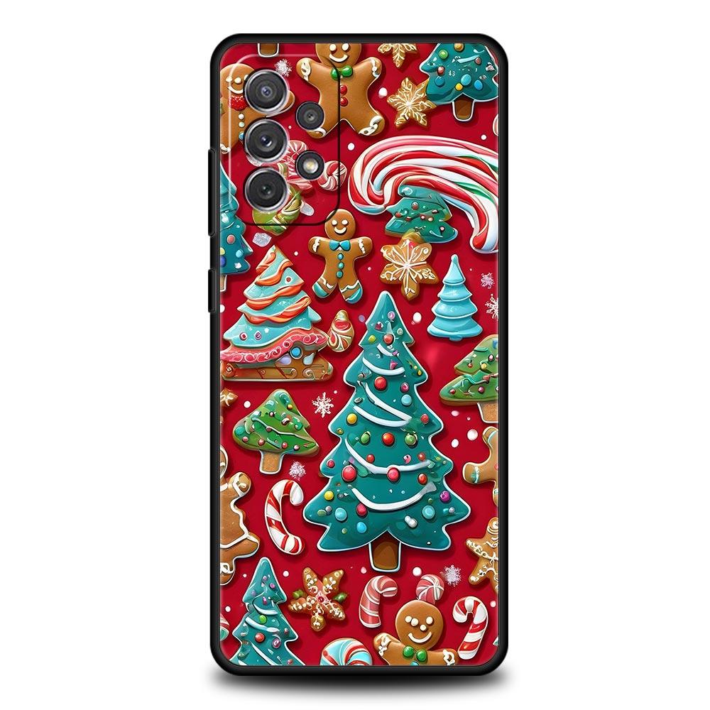 New Year Christmas Phone Case for Samsung Galaxy A55 A35 A17 A07 A15 A13 A25 A51 A71 A72 A73 A32 A52 A52S A41 5G Soft TPU Shell