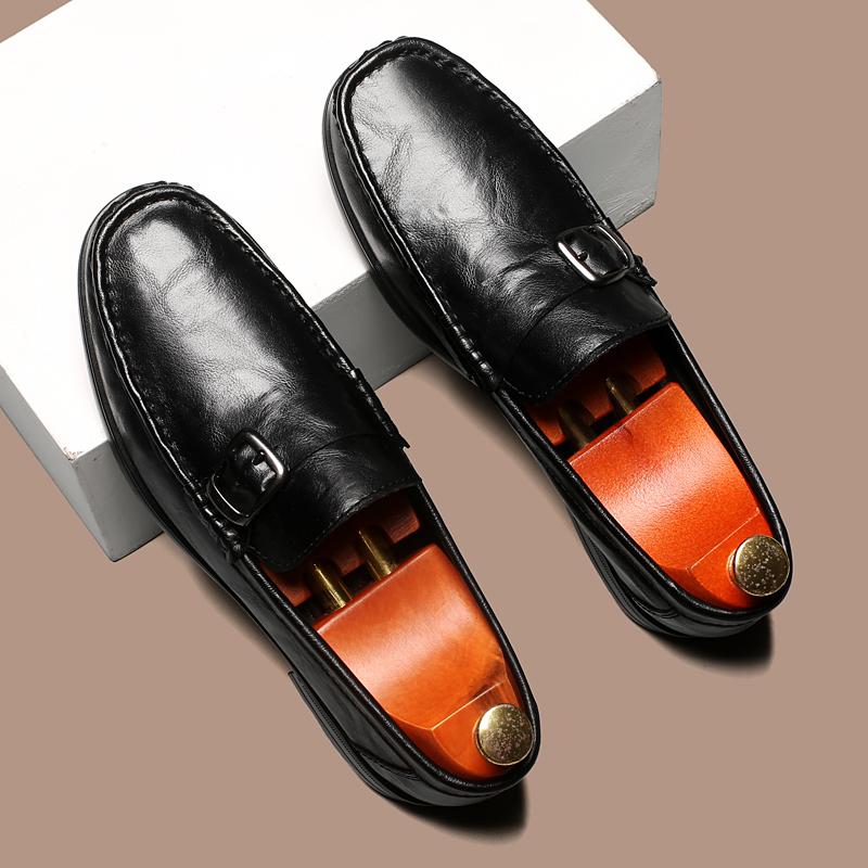 

Fashion New Men s Business Comfortable Casual Leather Shoes Spring Men s Breathable and Non Slip Driving Bean Shoes 47