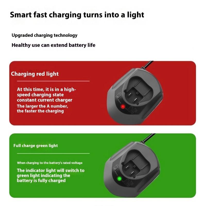 Caricabatterie universale agli ioni da 10,8 V 12 V per batterie ricaricabili Display di stato a LED per BAT411 BAT412