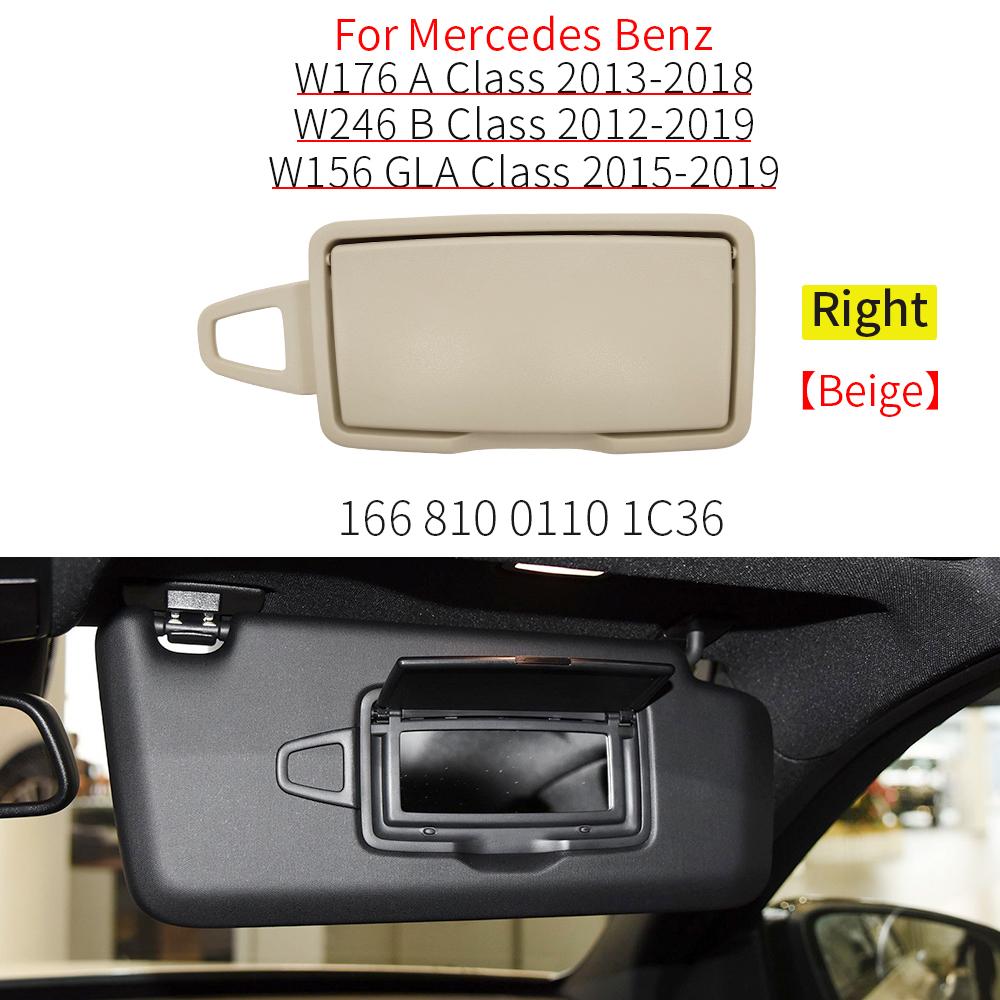 For Benz W246 W176 W156 W117 Car Interior Front Sun Shade Visor Makeup Cosmetic Mirror Cover For Mercedes A B CLA GLA Class