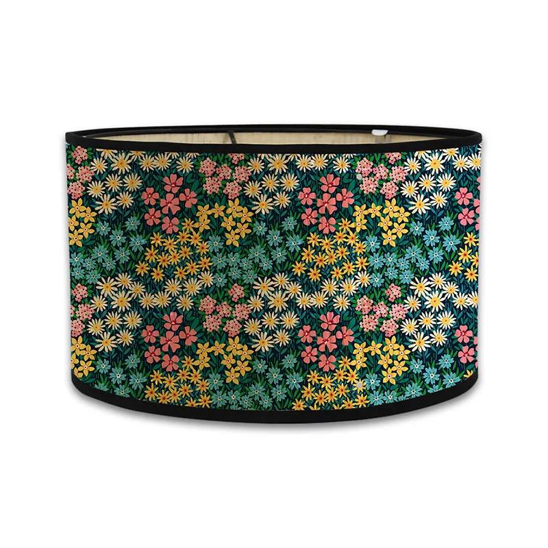 Japanischer Retro-Stil Bambus Lampenschirm Moderner Schlichter Blumenmuster Lampenschirm Ferienhaus Kronleuchter Lichtabdeckung Wandlampenschirm