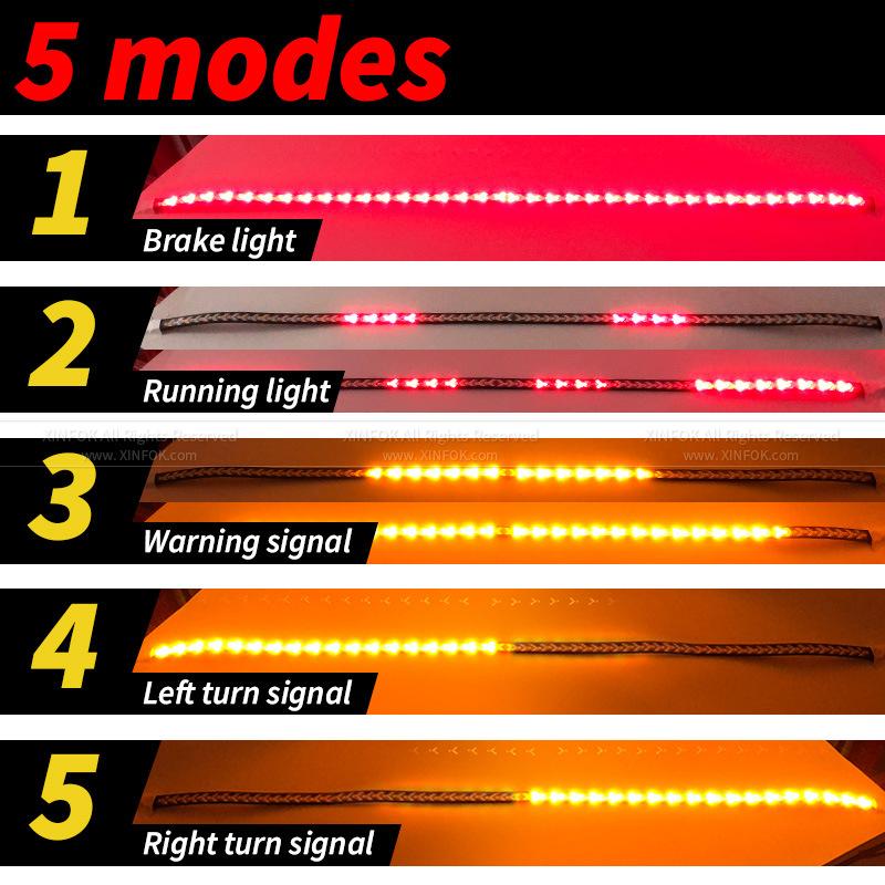 Auto LKW LED Streifen Heckklappe Lichtleiste Rückfahrbremsheck Laufendes Blinklicht Pickup Truck Hintere Dekorative Lampen