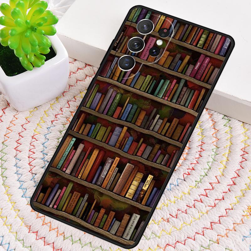 Read Books Library Bookshelf Phone Case For Samsung Galaxy Note 10 Pro S26 S25 S24 S23 S22 Ultra Plus S21 FE S20 Cover