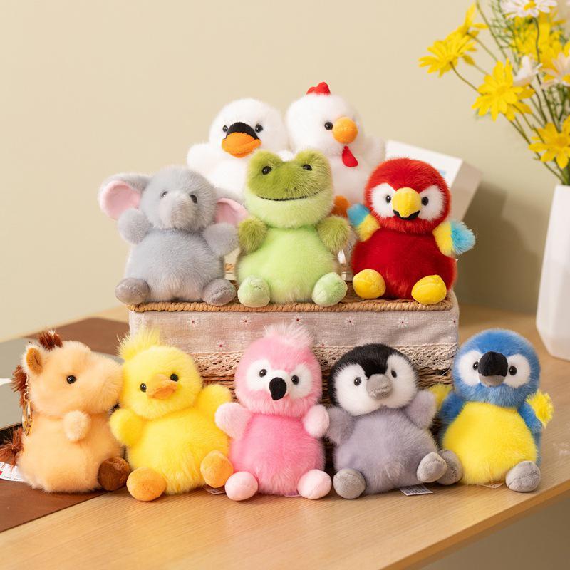 Adorable Animal Plush Toys: Bean Bag Figurine Keychains, Pendant Ornaments, and Table Companions