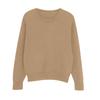 Women's Loose Retro Fashion Soft Solid Color Small Round Neck Short Sweater for Women