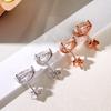 OEVAS 0.5-4Carat Pear Cut Moissanite Stud Earrings 100% S925 Silver Waterdrop Lab Diamomd Ear Studs for Women Fine Jewelry Gift