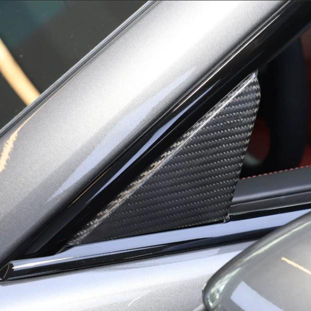 Dry Carbon Fiber A-Pillar Triangle Window Cover for Porsche 911 992