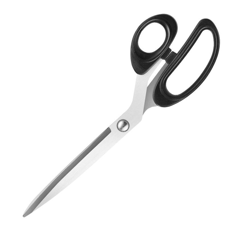 Large Stainless Steel Tailor Scissors with Plastic Handle for Cutting Fabric, Leather, Rope, and Line