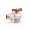 Copper Ball Valve DN15 - Internal/External Thread, 4/6 Inch Floor Heating Manifold, Union Brass Valve