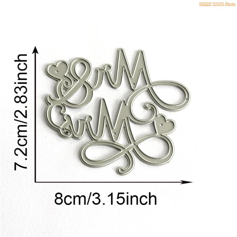 K1AE Heart Mr Mrs Cutting Dies for Photo Scrapbooking Card Making Decoration Embossing Stencils Carbon Steel Die Cuts