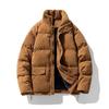 Autumn and Winter Plus Size Men's Padded Thickened Warm Windproof Cold Jacket Corduroy Collar Casual Loose Zip Outerwear