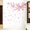 Peach Blossom Falling Branch Wall Sticker Living Room Entrance TV Wall Decoration Self-Adhesive Home Decor