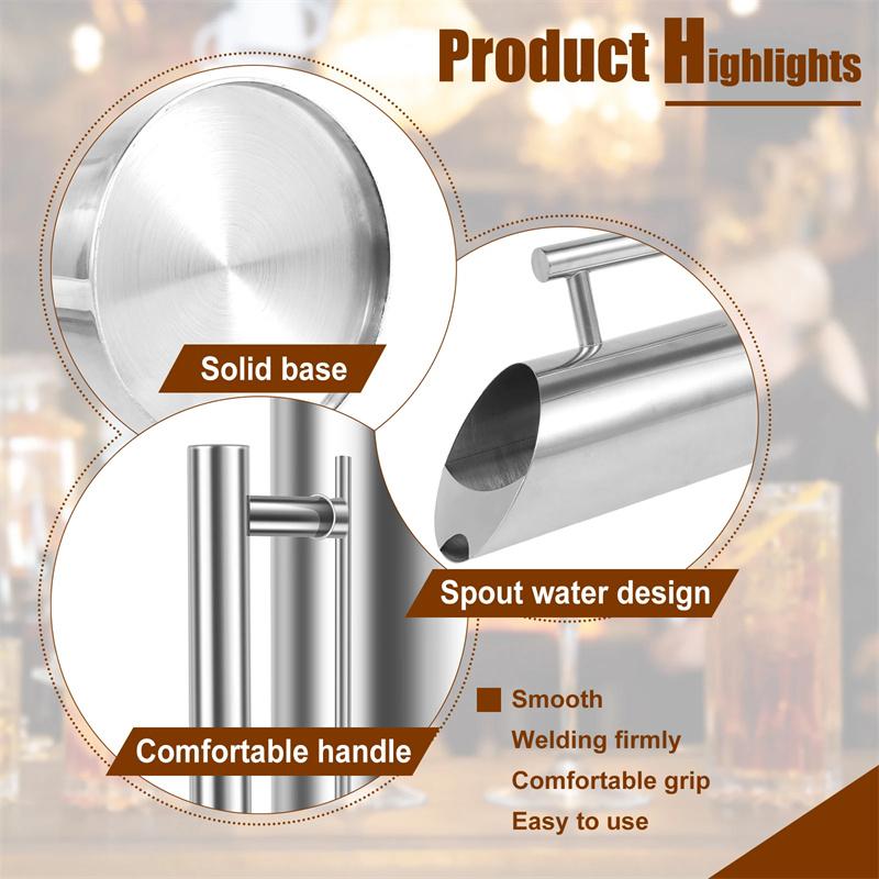 1/1.5/2L Pitcher Pot Kitchen Cold Wine Pitcher Stainless Steel Ice Jar Container Fruit Juice Pitchers Red Wine Divider Container