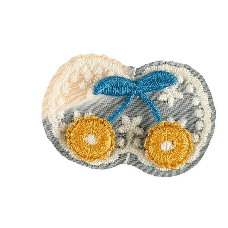 Computer Embroidery Label Hair Accessories Accessories Cherry Lace Embroidery Stickers Diy Patches Clothing Accessories Cloth Labels Cloth Stickers