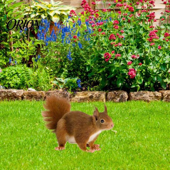 Garden Ornaments for Outdoor Spaces Realistic Squirrel Stake, 2D Flat Acrylic Yard Art Stakes Lawn Cute Ornament Patio Pathway Decoration Vivid Shape