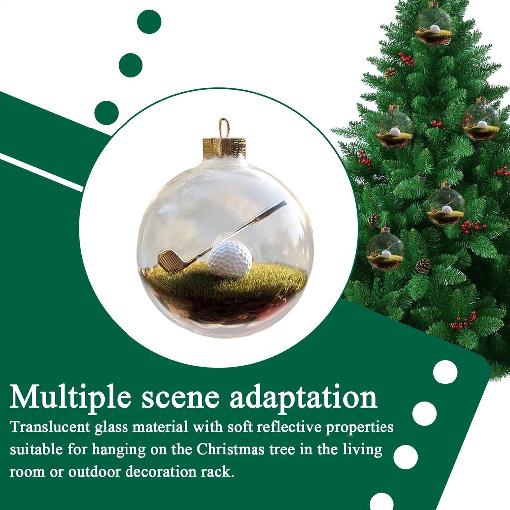 Christmas Ball Ornaments Festival Sports Scene Ball Decoration Christmas Tree Ornament for Gathering Mantle Fireplace Porch