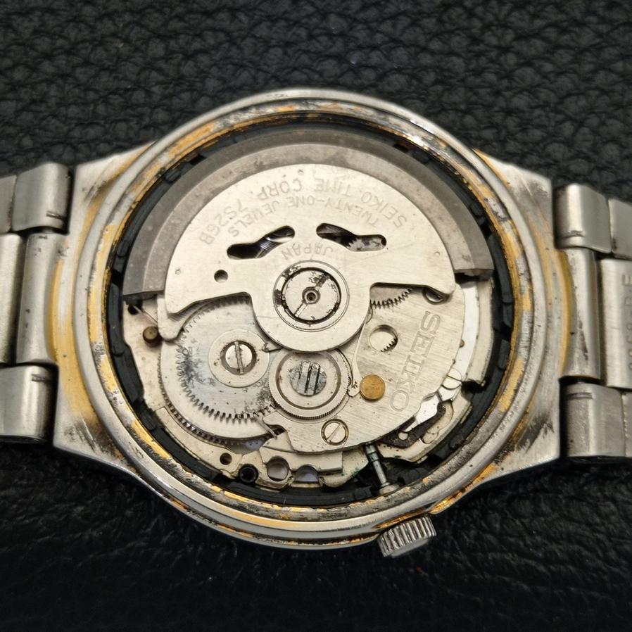 USED RARE SEIKO 5 AUTOMATIC 7S26B JAPAN MENS DAY/DATE WHITE DIAL WATCH A427912-2 R1054-a427912