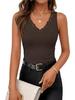 Women's 2026 V-neck Lace Trim Ribbed Knit Sleeveless Camisole