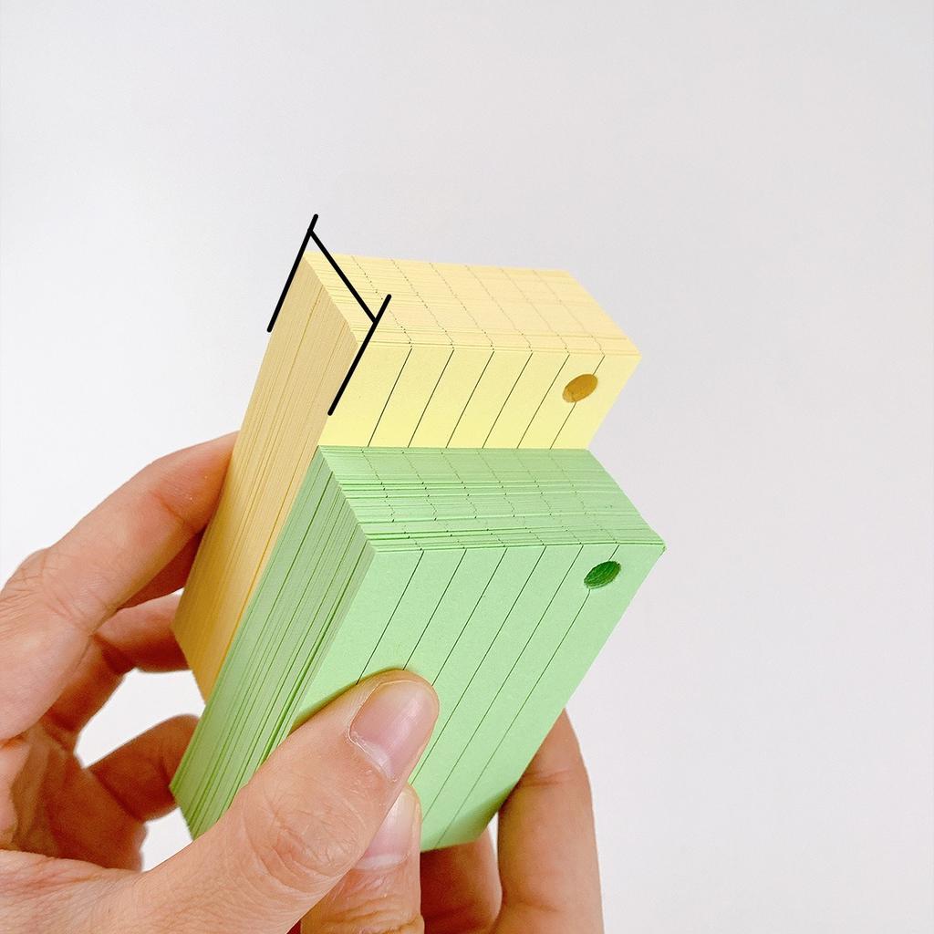 100 Sheet Lined Colored Index Cards ,Ruled Flashcards for Study,Learning,School Notes,Paper Note Cards with Punched Holes