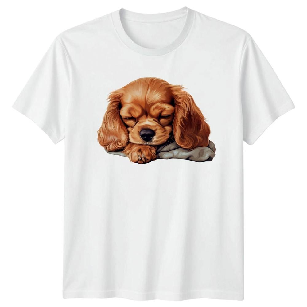 Spaniel Puppy Dogs Animals Unisexs TShirt Unisexs Tee Illustrated Graphic Unisex S