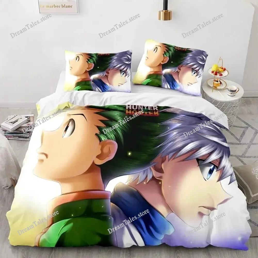 3D Printed Anime Hunter × Hunter Bedding Set Duvet Cover Bedroom Comforter Single Twin King _Size Quilt Cover Home Textiles