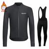 2026 Winter Fleece Warm Thermal Fleece Bicycle Set for Men, Long Sleeve Sportswear, Racing Jersey Suit, Pro Team Bicycle Clothing, Winter