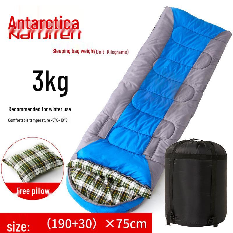 Men's Winter Sleeping Bag - Outdoor/Indoor, Thickened, Pure Cotton, Warm, Single Person Camping & Travel