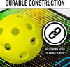Outdoor Pickleball 74mm Diameter Pickleball Hard PE 40-Hole Pickleball High Elasticity Durable Outdoor Pickleball 2-Pack