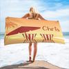Custom Name Beach Towel Personalized Seaside Summer Beach Print Bath Towel for Kids Women Men Bath Towels for Travel Camp Swim
