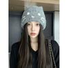 Korean cat ears cute knitted hat women's autumn and winter cold and warm ear protection wool hat sweet versatile bald hat
