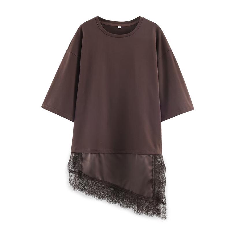 

2025 Патчворк мереживна футболка: Новий стильний дизайн для жінок Medium