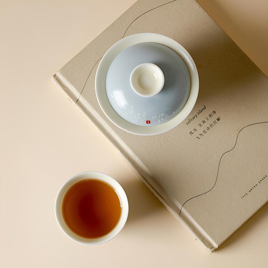 Dehua Ore Color Glaze White Fish Ceramic Gaiwan Tea Set - Thin Porcelain Kung Fu Tea Brewing Bowl