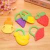 1PC Lovely Baby Teether Infant Teething Ring Baby Rattles Biting Toy Kid Fruit Shape