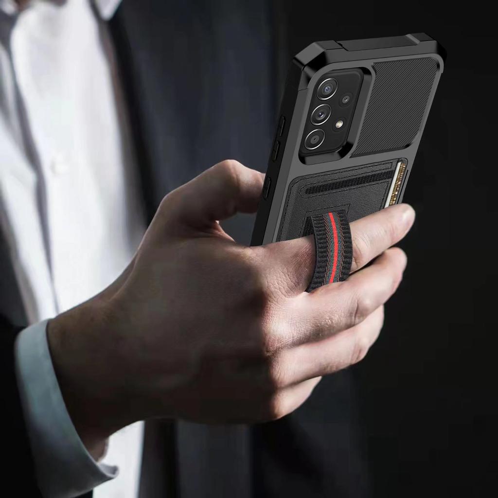 Suitable for Samsung A13 Mobile Phone Case A33 Anti-drop Card Holder Leather Case A73 Solid Color Leather Case A53 Wallet