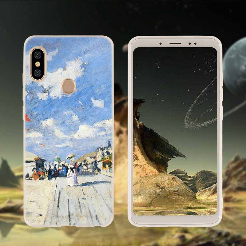 

Monet Garden Lotus новый мягкий силиконовый чехол для Xiaomi Redmi Note 10 11 9 8 7 Pro Max 11S 10S 9S 8T 4G Cover Redmi Note 5Pro