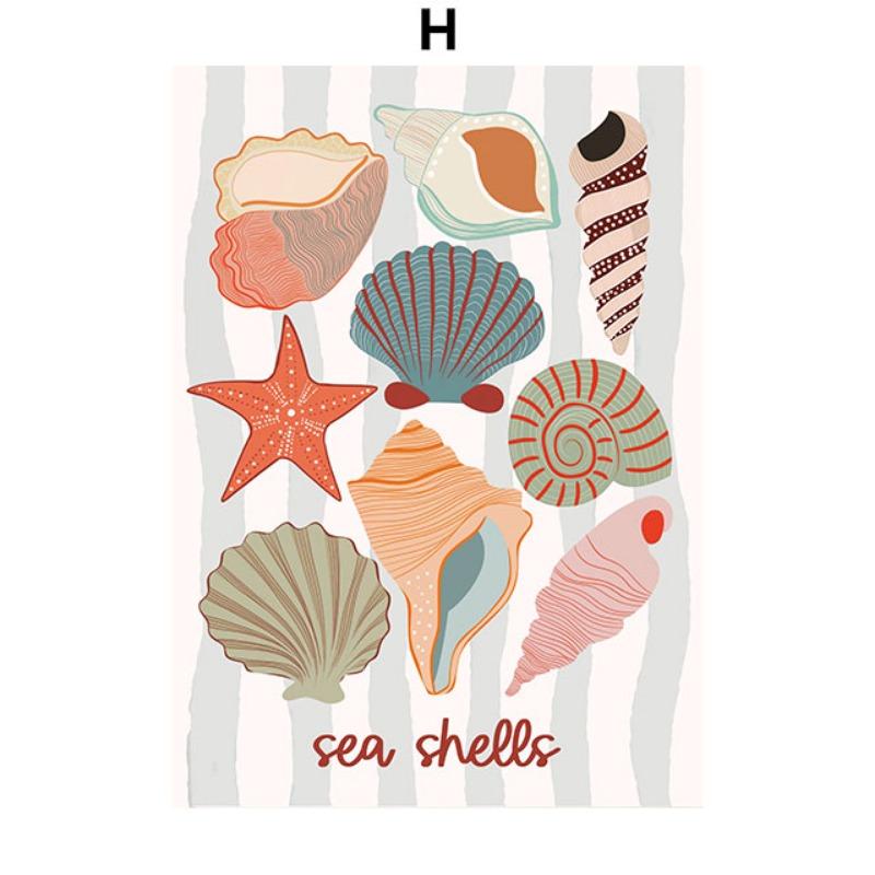 Colorful Mermaid Girl Rainbow Whale Scallop Marine Nursery Wall Art Canvas Painting Posters And Prints Pictures Kids Room Decor