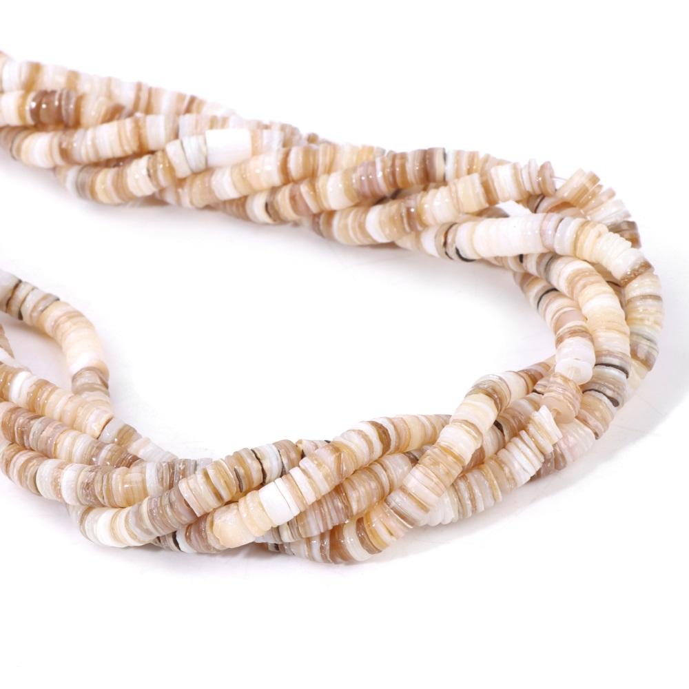 Colorful 4-6MM Natural Flat Shell Beads Heishi Pearl Charm Beads For Jewelry Making Bracelet Handmade Earring Necklace Accessory