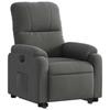 Electric Recliner with Rising Function Dark Grey Microfiber Fabric