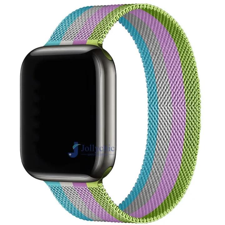 Milanese strap For Apple watch 9 8 7 41 45mm Ultra/2 49mm Men's Women's Metal Breathable Band For iWatch 6543SE 44 40 42mm Belt