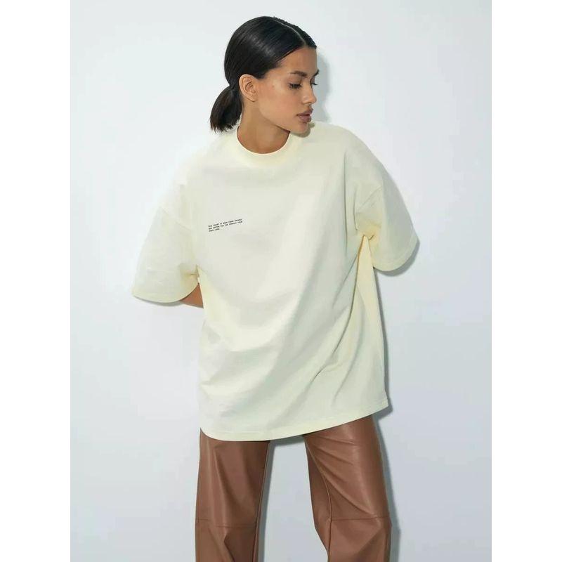 Fashion Wind Fashion Print Casual Loose Round Neck Cotton T-shirt Printed Loose Cotton T-shirt