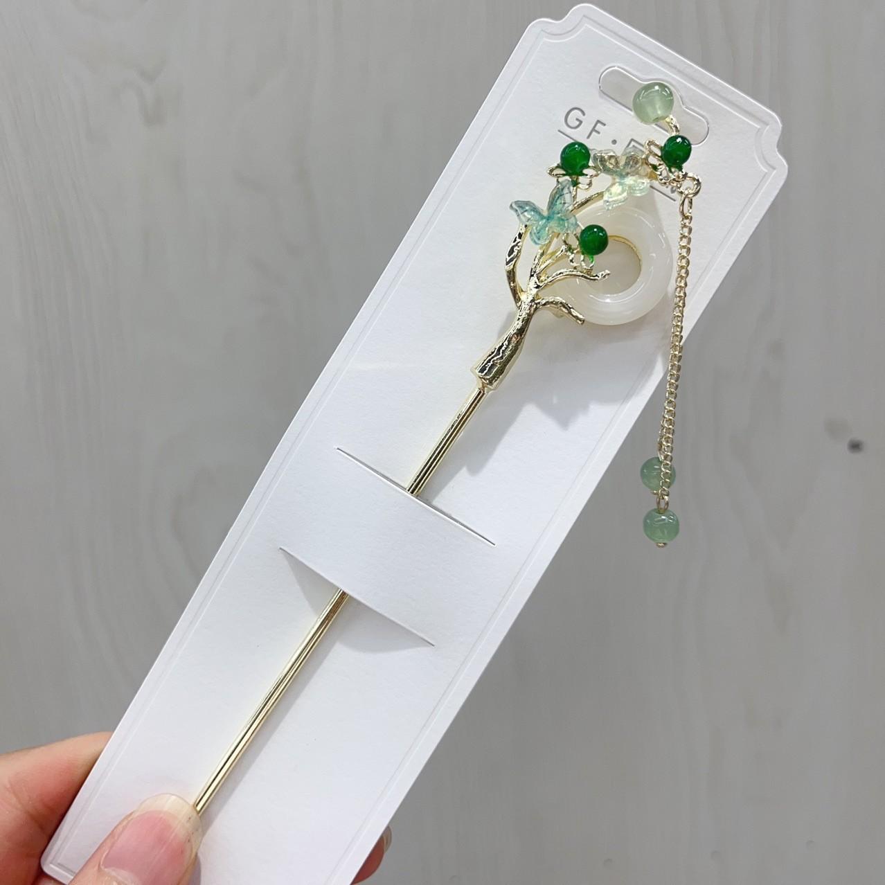 

Сказочная заколка-кисточка для волос с цветком для женщин ручной работы с масляной эмалью, цветочная палочка для волос, ювелирное украшение, металлические аксессуары для волос, женская заколка для волос, 1 шт.